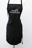 Black Embroidered Apron King of the Kitchen