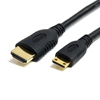 StarTech.com HDMIACMM6 6-Feet High Speed HDMI Cable with Ethernet- HDMI to HDMI Mini- M/M