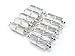 20 CleverDelights Magnetic Jewelry Clasps - Spiral Style - Shiny Silver Color - Necklace Clasp Converter