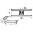 H-Shaped Twin Cast Iron Burner L-Shaped Venturi