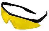 MSA Safety Works 10021280 Straight Temple Safety Glasses, Amber