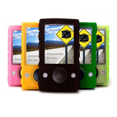 Microsoft Zune Silicone Skin Case w/ LCD Screen Protector & 15 Exercise Armband - 6 color options