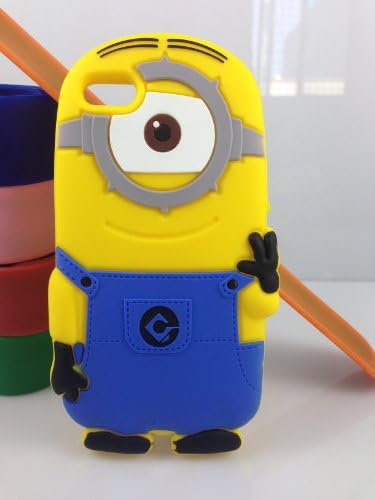Case Mama Despicable Me Yellow Minions 3D Soft Silicone Case Defender Cover (iPhone5 5s One Eye)