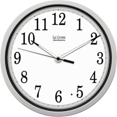 LA CROSSE TECHNOLOGIES 403-312 / Illuminated 12in. Clock Wht