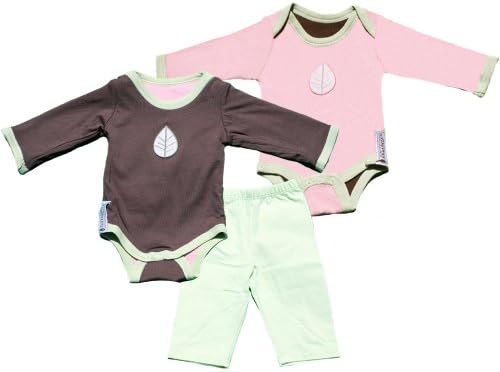Turnovers Leaf Clothing Set 3-6 Months Pink/Brown