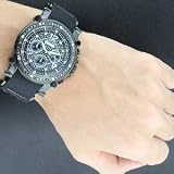 JojinoMen's2.25CaratsBlackDiamondWatch#IJ-1173byJoeRodeo