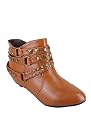 Studded Strap Kitten Heel Bootie