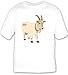 T-shirt with domestic, goat, barnyard, bock, dewlap, livestock, beard, animal, horns,...