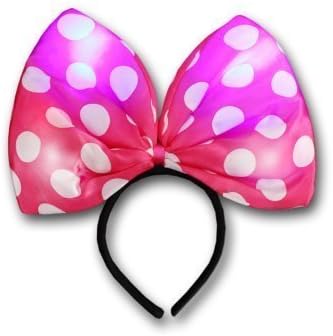 ECOSCO LED Flash Light Minnie Mouse Dotted Luminous Kid Hair Head Band Easter Halloween Christmas Party Costume by ECOSCO Party Supply