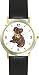 Koala Bear Animal - WATCHBUDDY&reg; DELUXE TWO-TONE THEME WATCH - Arabic Numbers - Black Leather Strap-Women's Size-Small