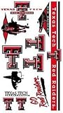 Sporting Goods : Texas Tech Red Raiders Temporary Tattoos Set (Set of 6 Sheets)