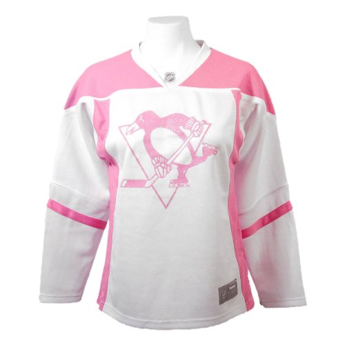Pittsburgh Penguins Reebok Child Girls Pink Jersey Size 6