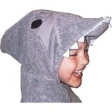Animal Hooded Towel Wrap - Shark Hooded Towel - Cotton Hooded Bath, Pool or Beach Towel by