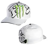 Fox Monster Ricky Carmichael Replica Downfall White Flex Fit Hat (Large/X-Large)