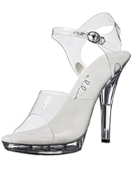 Shoes: Ellie Shoes Womens M Brook Platform Sandal, Clear, 8 M US - Ellie Shoes