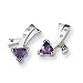 Amethyst and Diamond Sterling Silver Earrings