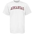 Arkansas Razorbacks White Vertical Arch Logo T-shirt