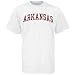 NCAA Arkansas Razorbacks White Vertical Arch Logo T-shirt