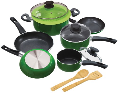 Ecolution Elements 12-Piece Cookware Set - Green product image