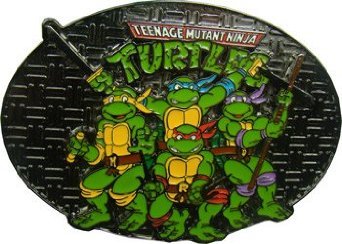  TMNT Teenage Mutant Ninja Turtles Dark Nickle Belt Buckle