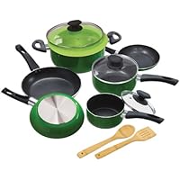 Ecolution Elements 12-Piece Cookware Set, Green
