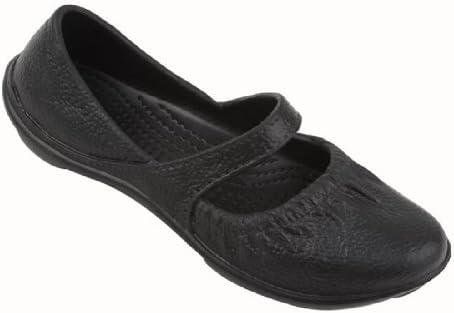 New Fashion Womens Slip On Mary Jane Ballet Flats Shoes Rubber Waterproof (8, Black 2011)