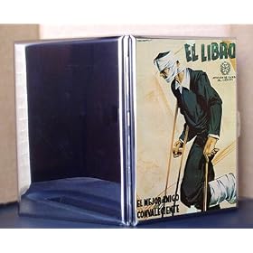El Libro Bardasano Vintage Spanish Civil War Military Propaganda Metal Cigarette Case ID Holder Wallet