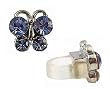 Cell Phone Charm - C19 - Antennae Jewelry - Crystal Butterfly ~ Tanzanite