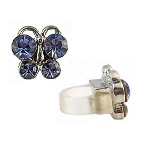 Cell Phone Charm - C19 - Antennae Jewelry - Crystal Butterfly ~ Tanzanite by 