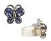Cell Phone Charm - C19 - Antennae Jewelry - Crystal Butterfly ~ Tanzanite