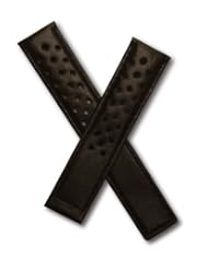 WSW Black Sports Perforated Leather Watchband to Fit the TAG Heuer Carrera Models listed below