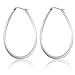 Besteel Stainless Steel Womens Teardrop Hoop Earrings for Women 60MM