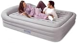 Supreme Queen Size Rising Coil beam and I-beam AirBed with Hand-Held Ac pump, light gray by IRC