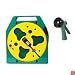 Space-Saving 50' Folding Water Hose and Reel - 5-Function Nozzle - Great for RVs, Boats