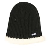 Tampa Bay Lightning Black Faux Fur Trim Knit Beanie
