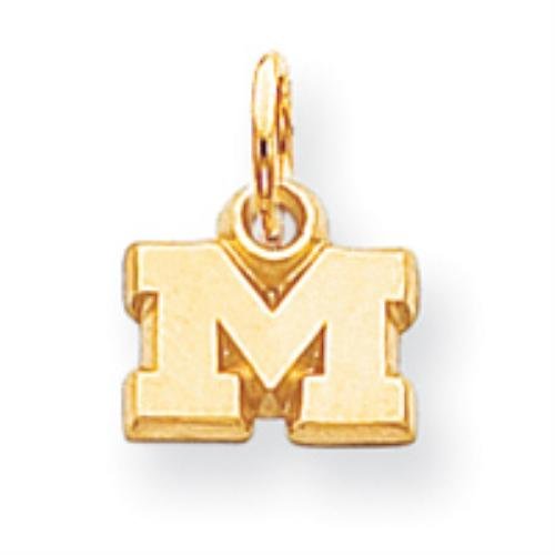14k Gold Collegiate University Of Michigan Charm