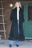 Women's Cashmere Blend Coat with Fox Trim
