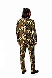 OppoSuits Men's Commando Party Costume Suit, Green/Black/Brown, 40