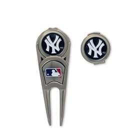 New York Yankees Ball Mark Repair Tool & Hat Clip Combo by