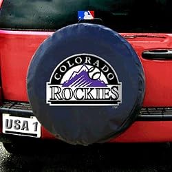 Colorado Rockies MLB Spare Tire Cover (Standard) (Black)