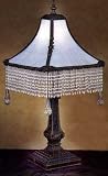 LAMPS BEAUTIFUL Victorian Style Glass and Beaded Glass Fringe Table Lamp by Meyda Tiffany--Excellent customer service--see our feedback.