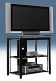 Bush Furniture VS44837-03 Video Base Textured Black Paint / Chrome Finish
