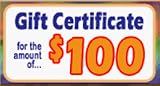  : $100 Gift Certificate