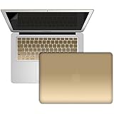 Macbook-Air-13, SlickBlue - Metallic Hard Shell Case and Screen Protector for Macbook Air 13 (A1369 / A1466) - Metallic Gold