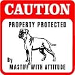CAUTION: MASTIFF PROTECTION novelty NEW sign