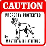 CAUTION: MASTIFF PROTECTION novelty NEW sign