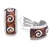 Italian Sterling Silver Earrings with Tortoise Enamel