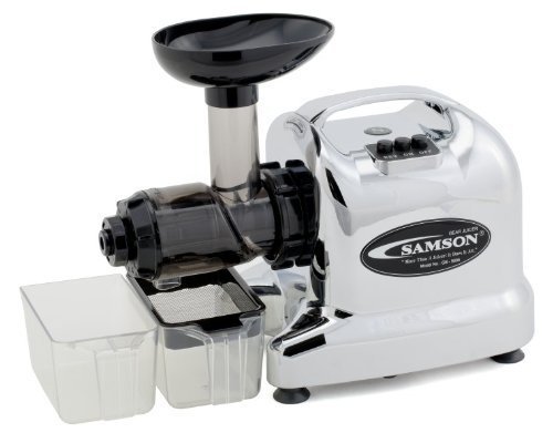 SamsonGreen SAM GB9006 Advanced Multipurpose Fruit, Vegetable and Wheatgrass Juicers - Chrome