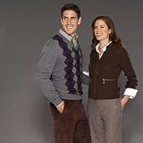 Merino Mini Argyle V-Neck Sweater