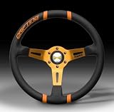 Momo DRF35BK1O Drifting Orange 350 mm Leather Steering Wheel